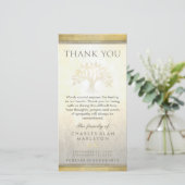 Golden Tree Sympathie Hartelijk dank Bedankkaart (Staand voorkant)