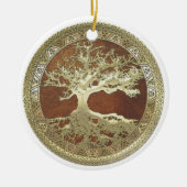GOLDEN TREE VAN HET LEVEN KERAMISCH ORNAMENT (Voorkant)