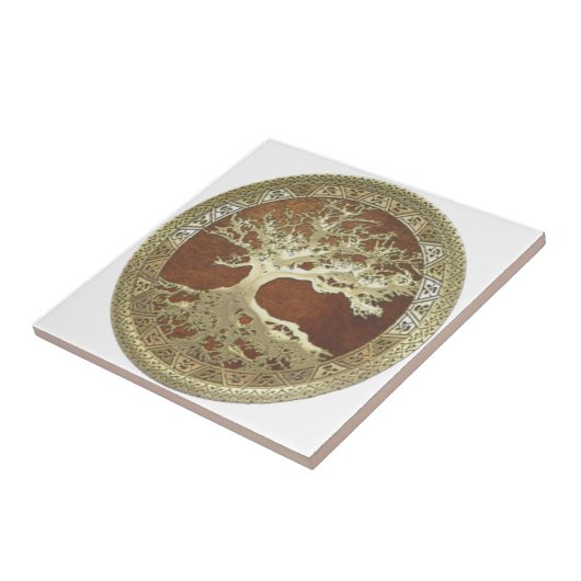 GOLDEN TREE VAN HET LEVEN TEGELTJE (Zijkant)