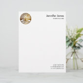 Golden Tree-Yggdrasil Briefhoofd (Staand voorkant)