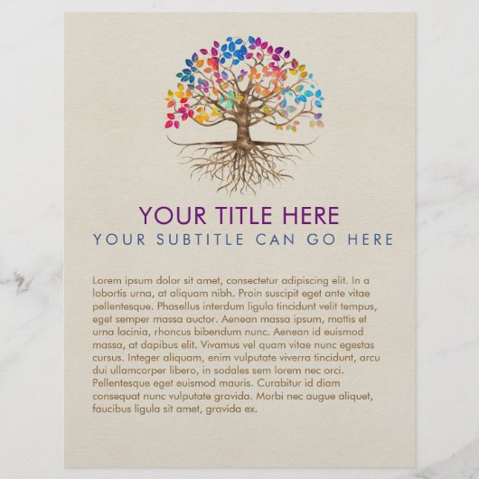 Golden Tree - Yggdrasil - Colorful Leaves Flyer (Voorkant)