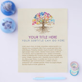 Golden Tree - Yggdrasil - Colorful Leaves Flyer (Enkel)
