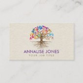 Golden Tree - Yggdrasil - Colorful Leaves Visitekaartje (Voorkant)