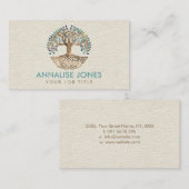 Golden Tree - Yggdrasil - Marble Leaves Visitekaartje (Voorkant / Achterkant)