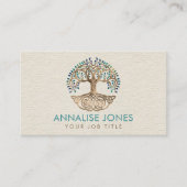 Golden Tree - Yggdrasil - Marble Leaves Visitekaartje (Voorkant)