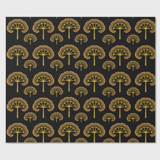 Golden Trees Cadeaupapier (Vlak)