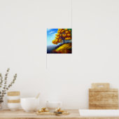 Golden Trees Oceanscape Poster (Keuken)