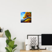 Golden Trees Oceanscape Poster (Thuiskantoor)