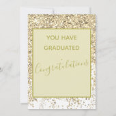 Golden Trendy Script Graduated Photo Afstuderen Kaart (Achterkant)