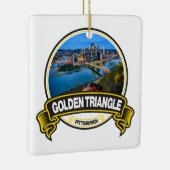 Golden Triangle Pittsburgh Travel Badge Keramisch Ornament (Rechts)