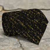 Golden Triangle Stippen Black Achtergrond Shiny Lu Stropdas