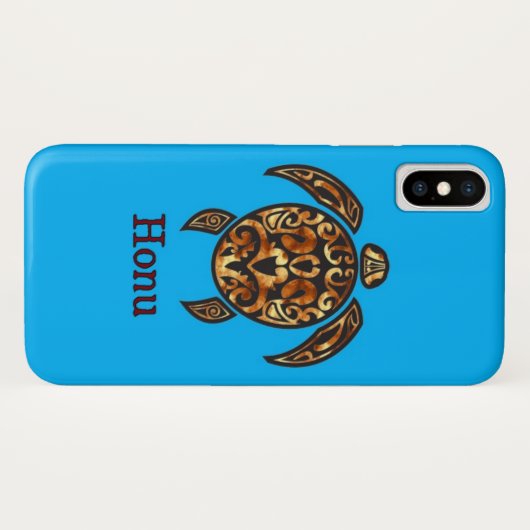 Golden Tribal Hawaiian Zee Turtle Case-Mate iPhone Case (Achterkant (horizontaal))