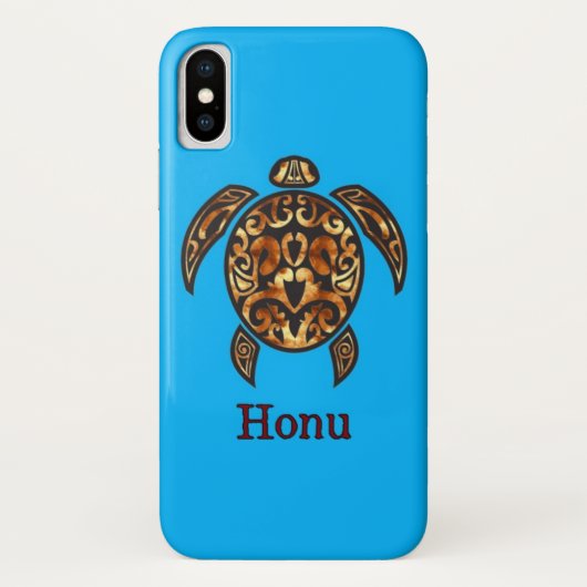Golden Tribal Hawaiian Zee Turtle Case-Mate iPhone Case (Achterkant)
