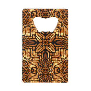 Golden Tribal Pattern Abstract Creditkaart Flessenopener