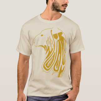 Golden Tribal Wolf Head – Luxe dierendesign T-shirt