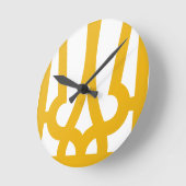 Golden Trident Clock Ronde Klok (Hoek)