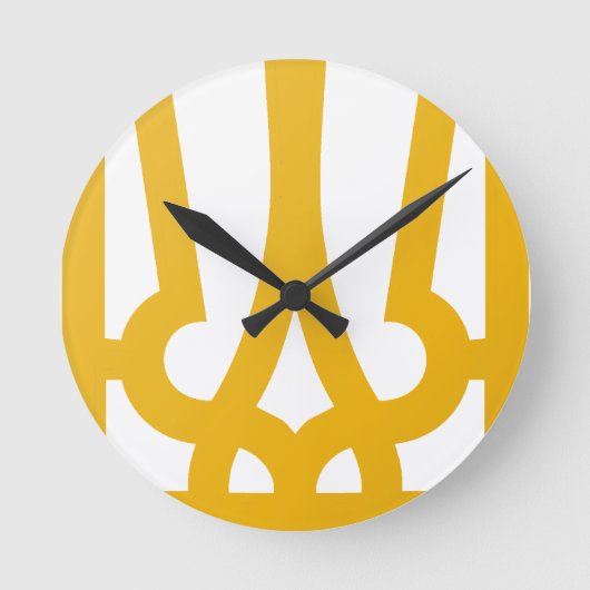 Golden Trident Clock Ronde Klok (Voorkant)