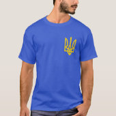 Golden Trident van Ukraine Blue T-shirt (Voorkant)