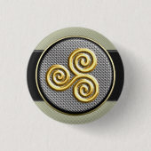 Golden Tris Ronde Button 3,2 Cm (Voorkant)