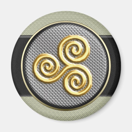 Golden Triskele Magneet (Voorkant)