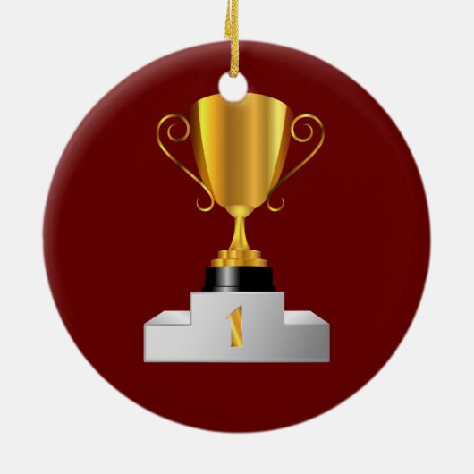 Golden trofee keramisch ornament (Achterkant)