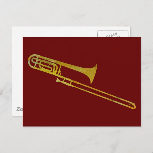 Golden Trombone Briefkaart (Voorkant / Achterkant)