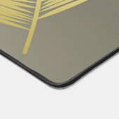 Golden Tropical Palm-bladeren Monogram Bureaumat (Hoek)