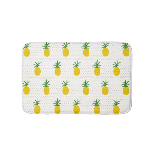 Golden Tropische anananappels Badmat (Voorkant)