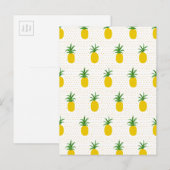 Golden Tropische anananappels Briefkaart (Voorkant / Achterkant)