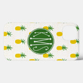 Golden Tropische anananappels | Monogram Case-Mate iPhone Case (Achterkant (horizontaal))
