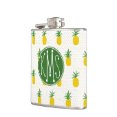 Golden Tropische anananappels | Monogram Heupfles (Links)