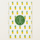 Golden Tropische anananappels | Monogram Planner (Voorkant)
