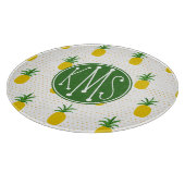 Golden Tropische anananappels | Monogram Snijplank (Hoek)