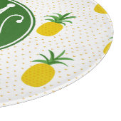 Golden Tropische anananappels | Monogram Snijplank (Hoek)