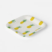 Golden Tropische anananappels Papieren Bordje (Gebogen)