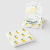 Golden Tropische anananappels Stenen Onderzetter (Zijkant)