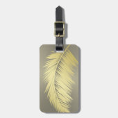 Golden Tropische palmbladeren Bagagelabel (Voorkant verticaal)