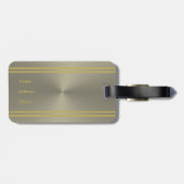 Golden Tropische palmbladeren Bagagelabel (Achterkant horizontaal)