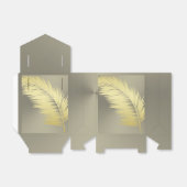 Golden Tropische palmbladeren Bedankdoosjes (Uitgevouwen)