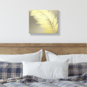 Golden Tropische palmbladeren Canvas Afdruk (Insitu (Slaapkamer))