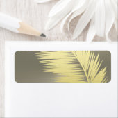 Golden Tropische palmbladeren Etiket (Insitu)