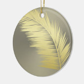 Golden Tropische palmbladeren Keramisch Ornament (Links)