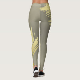Golden Tropische palmbladeren Leggings