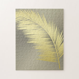 Golden Tropische palmbladeren Legpuzzel