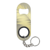 Golden Tropische palmbladeren Mini Flessenopener (Achterkant)