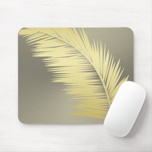 Golden Tropische palmbladeren Muismat (Met muis)