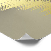 Golden Tropische palmbladeren Poster (Hoek)