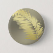 Golden Tropische palmbladeren Ronde Button 5,7 Cm (Voorkant)