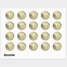 Golden Tropische palmbladeren Ronde Sticker
