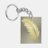 Golden Tropische palmbladeren Sleutelhanger (Voorkant Links)